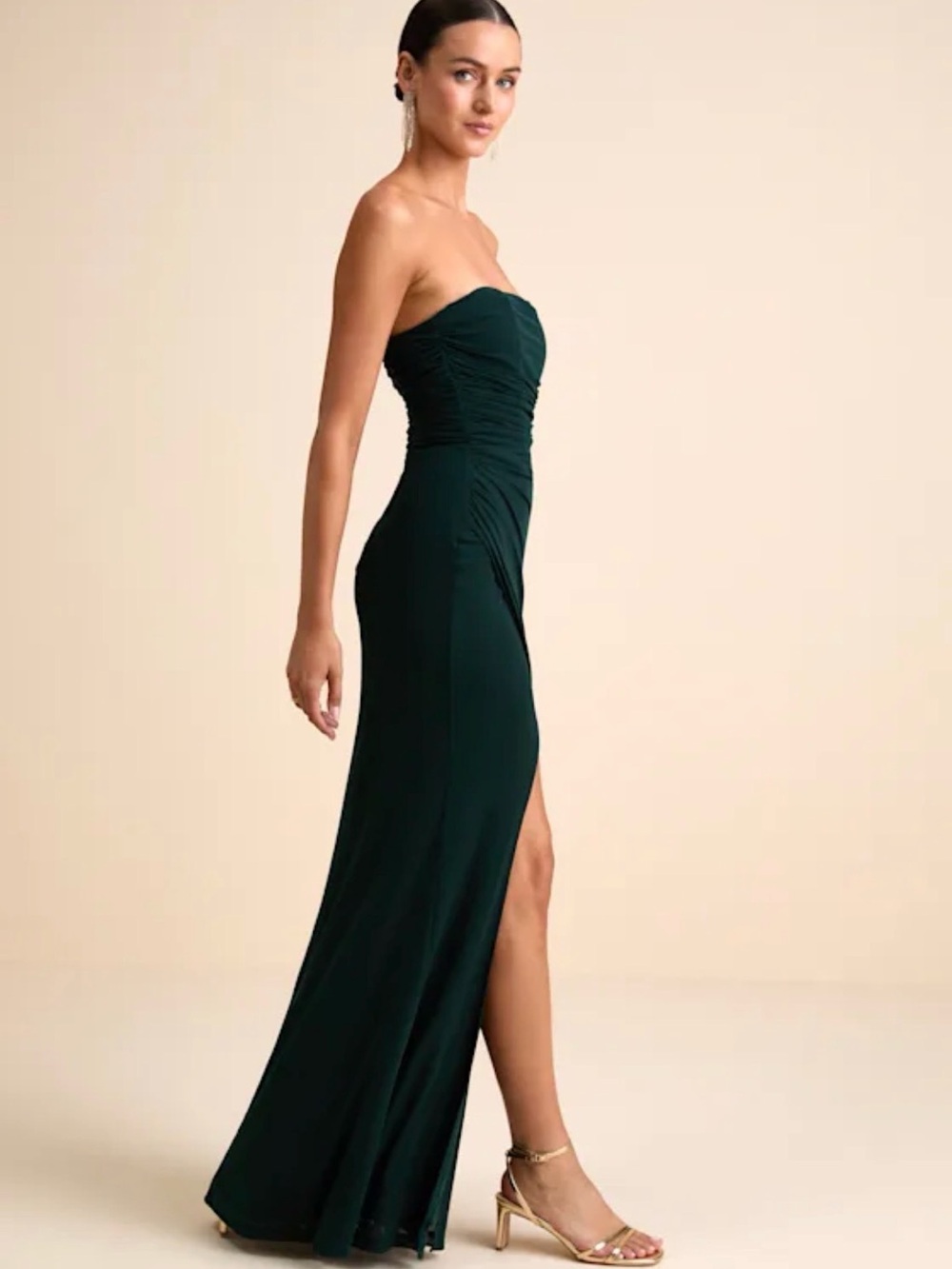 Lulu's Epitome of Allure Emerald Green Maxi Dress